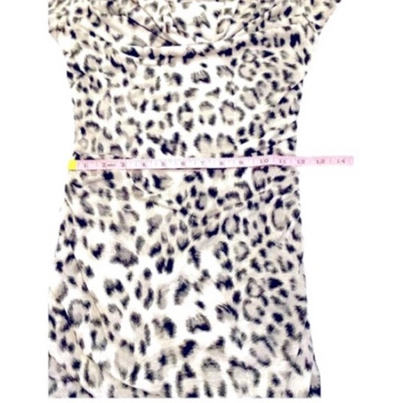 INC International Concepts Black White & Gray Snow Leopard Print Dress, Size M - Picture 7 of 12